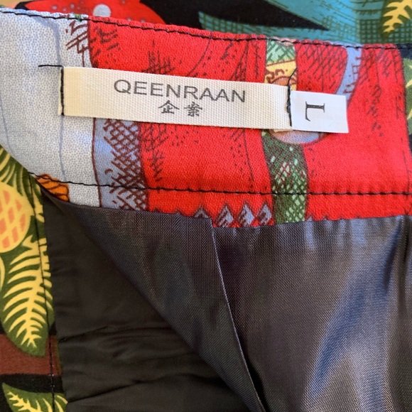 Frida Kahlo Jungle Print Black Skirt M Boho Mini - Picture 7 of 7